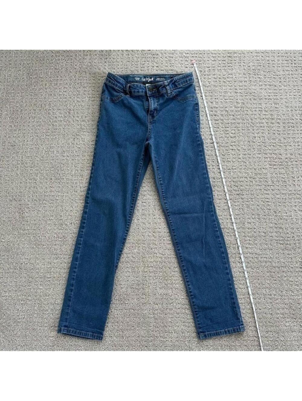 Cat & Jack stretch straight jeans medium wash denim size 12